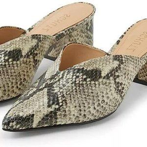 Schutz Dauani snake mule heels